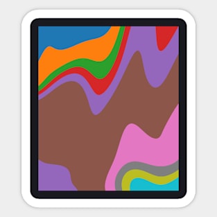 Gradient waves. Sticker